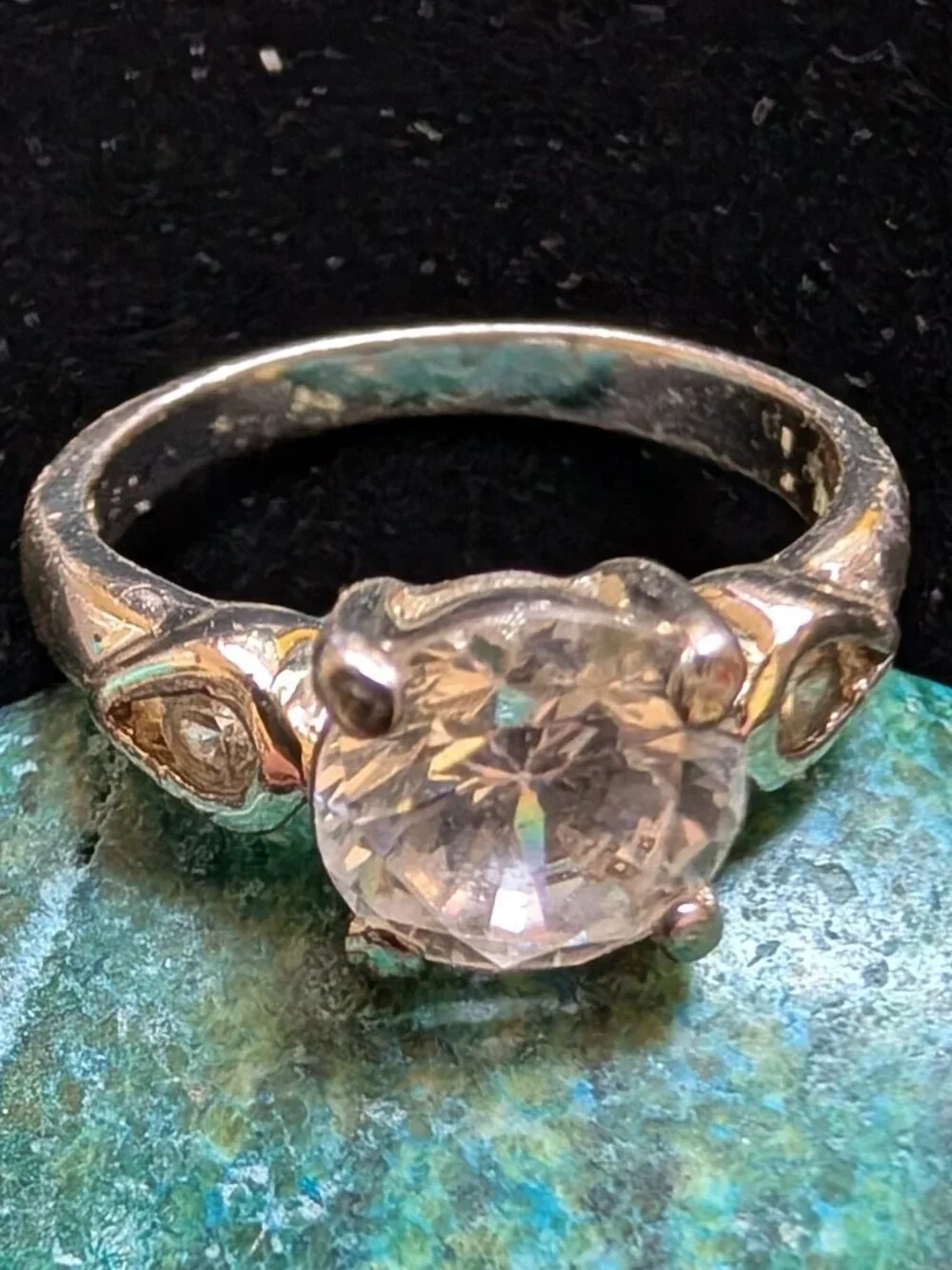 Women's Sterling Silver Moissanite Ring Size 7